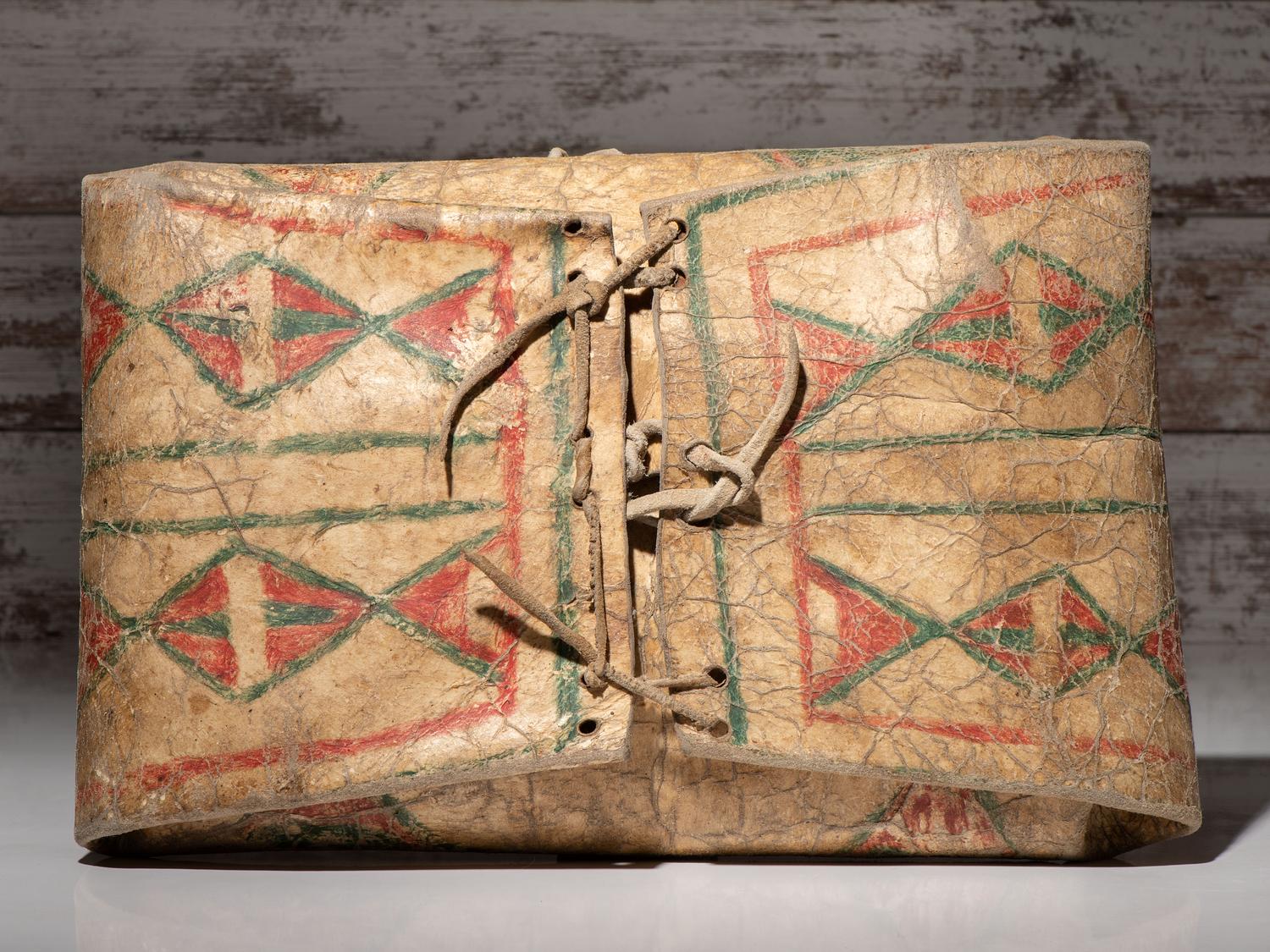 Blackfeet Painted Buffalo Hide Parfleche Envelope