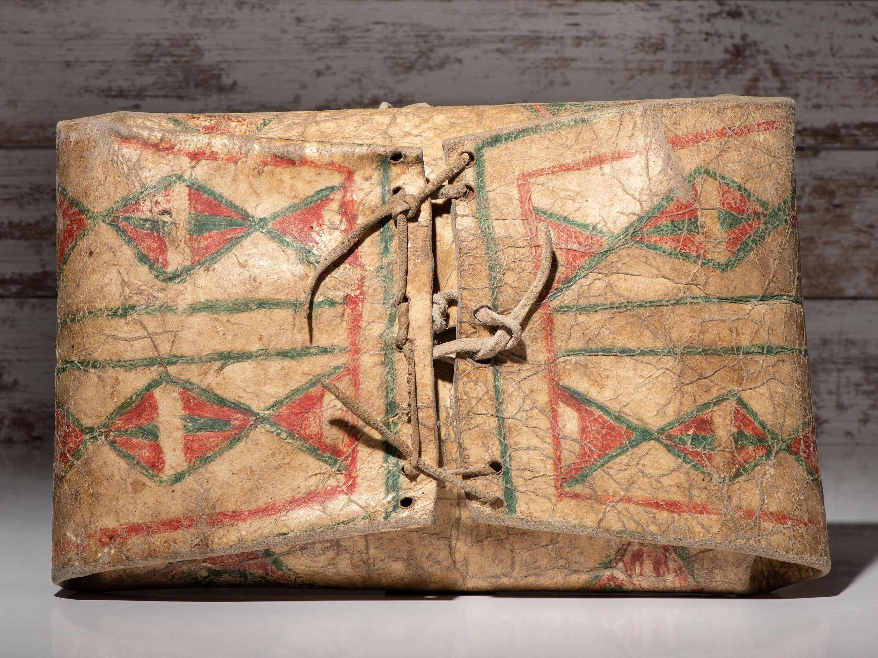 Blackfeet Painted Buffalo Hide Parfleche Envelope