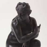 A Wedgwood Black Basalt Crouching Venus Figure UK, mid-19th century