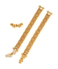 YELLOW GOLD AND DIAMOND CONVERTIBLE BRACELETS