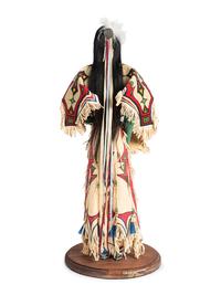Woman, with Beaded and Painted Dress