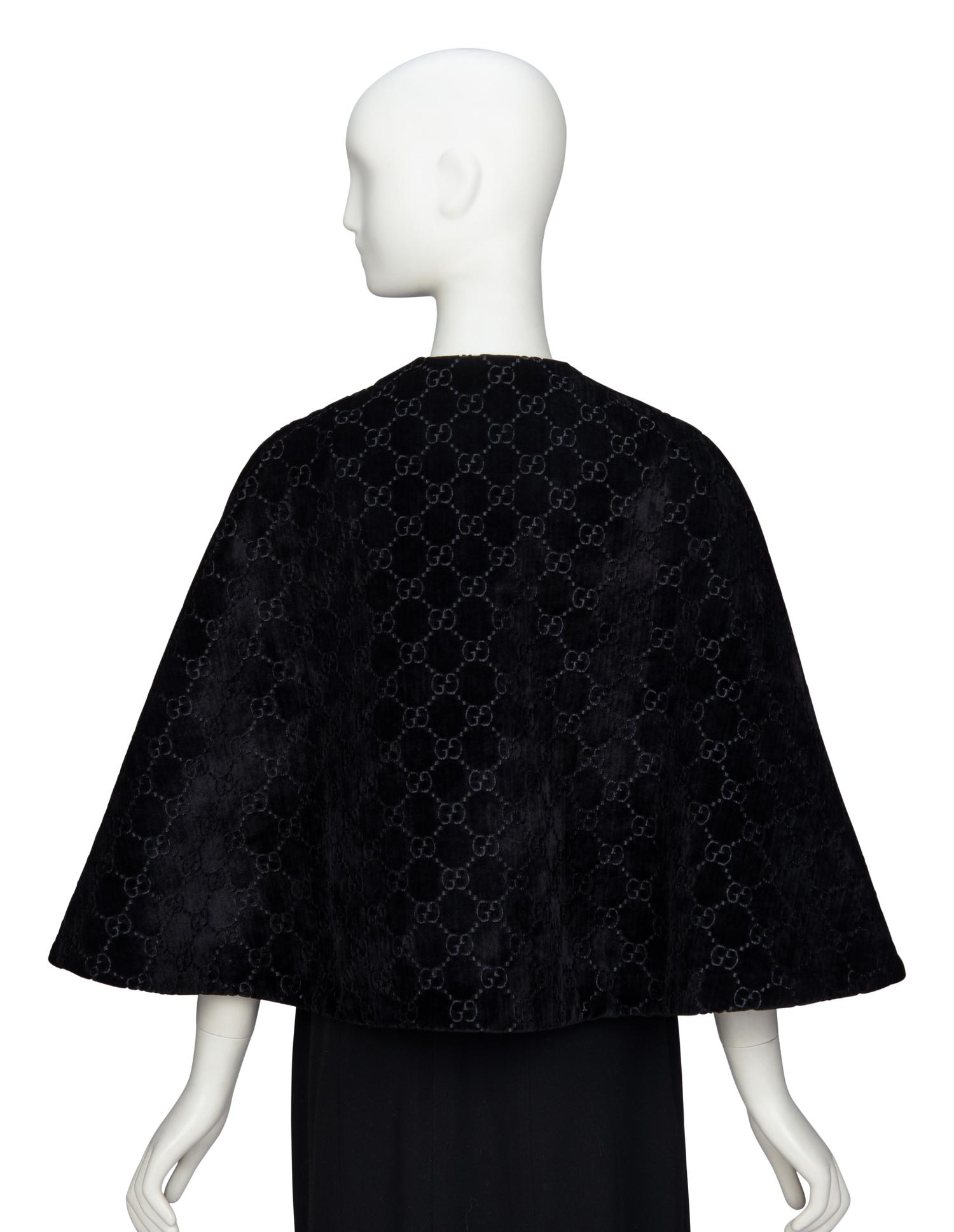 GUCCI, MONOGRAM VELVET CAPELET