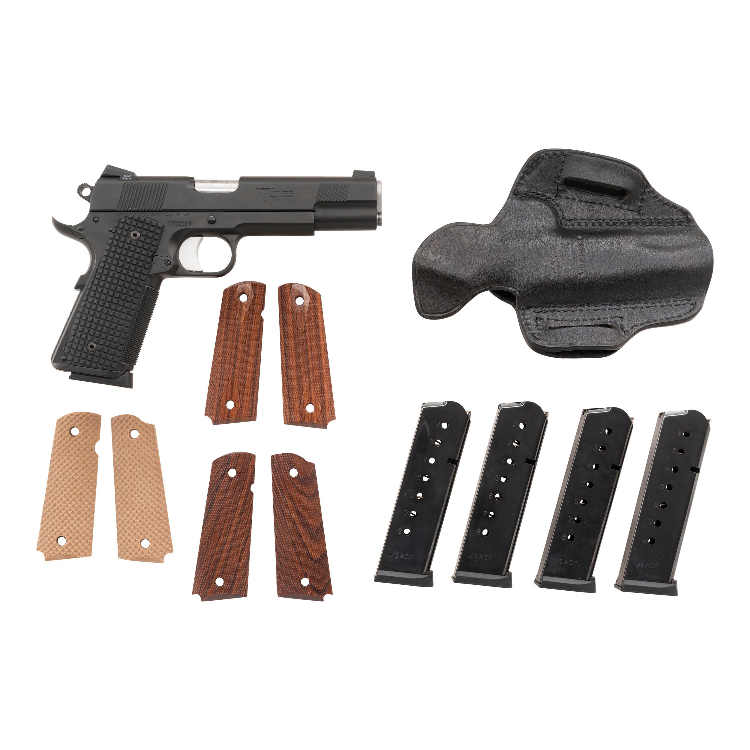 *Nighthawk Custom Vickers Tactical Model 1911 Pistol with Bag and 5 Magazines Serial Number Consecutive with Previous Lot