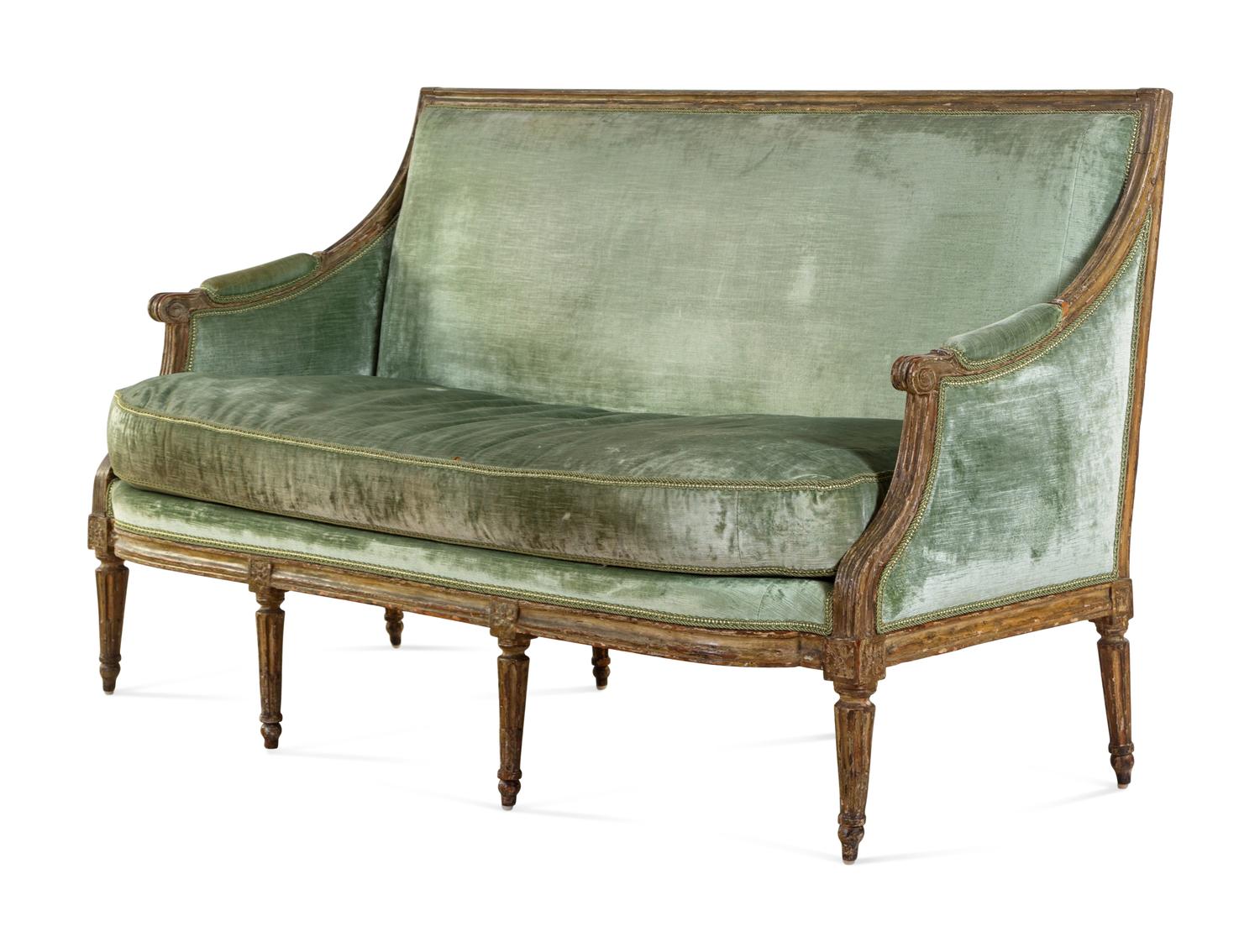 A Louis XVI Painted Settee
