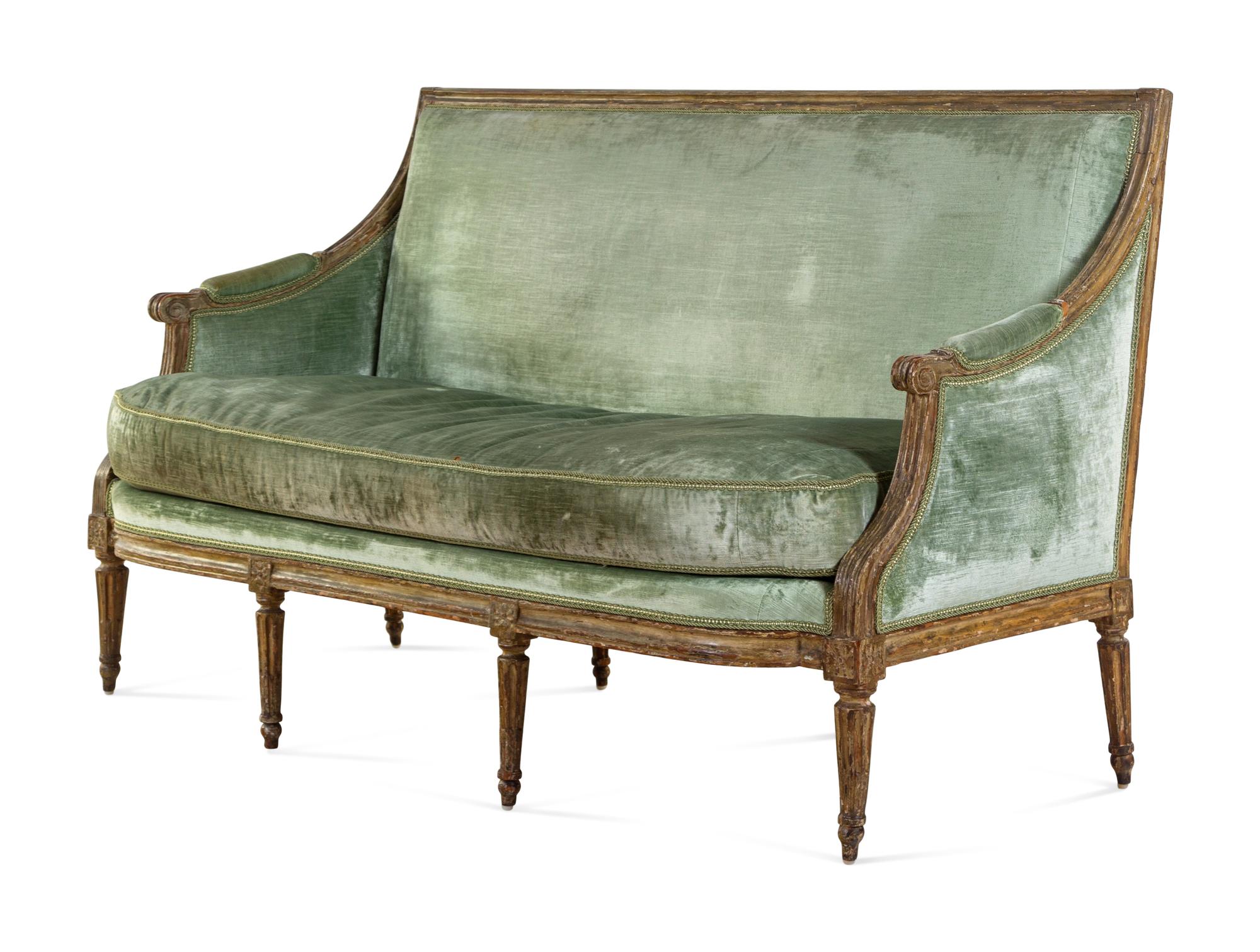 A Louis XVI Painted Settee