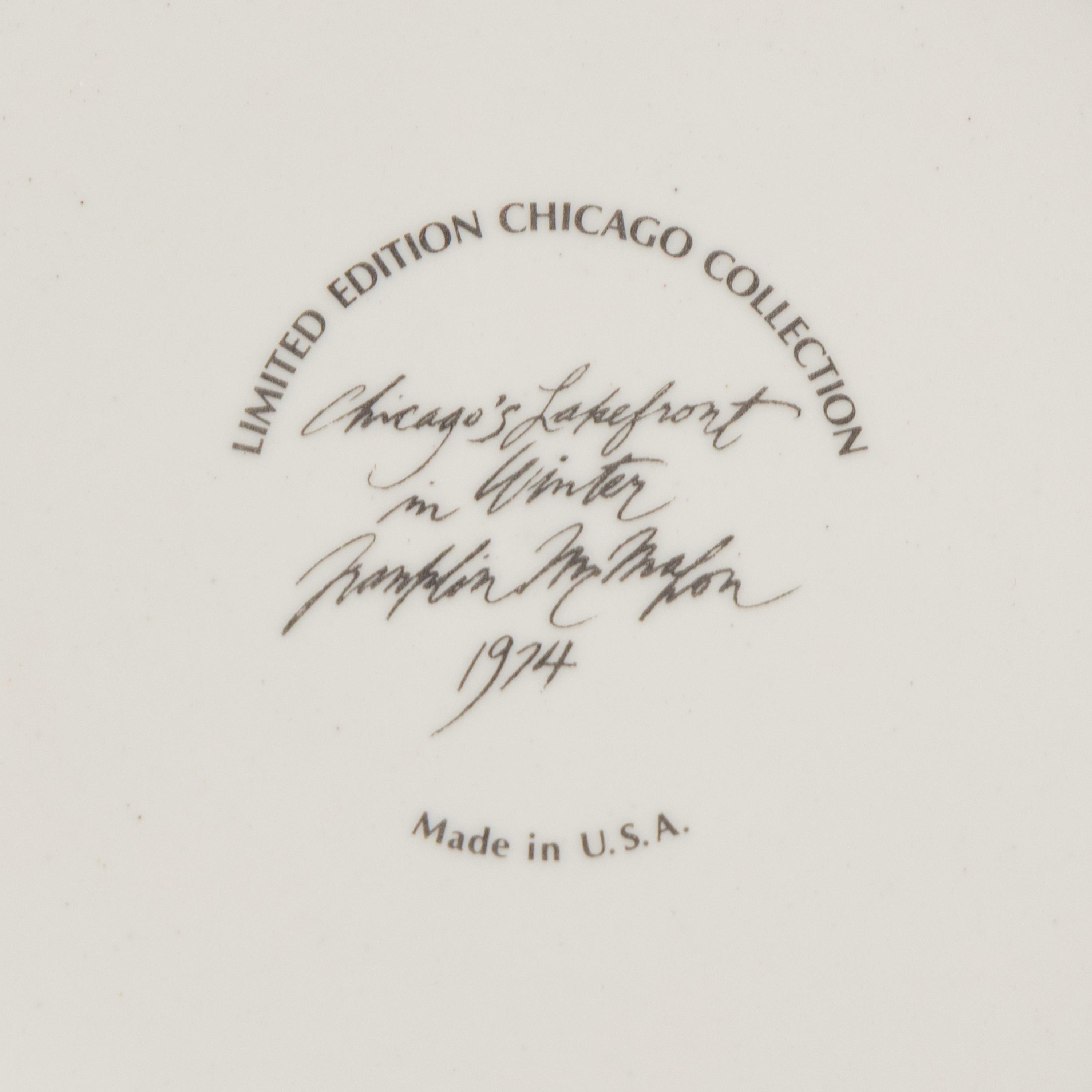 A Set of Chicago Collector Plates by Franklin McMahon