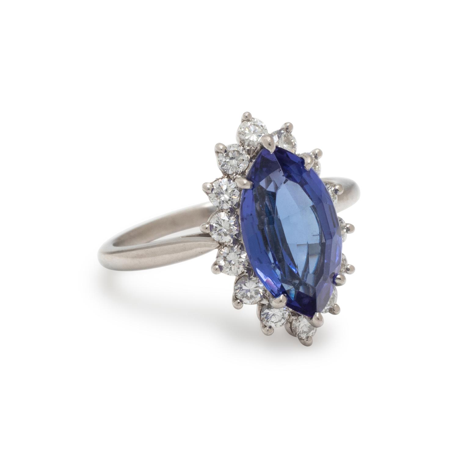 TIFFANY & CO., TANZANITE AND DIAMOND RING