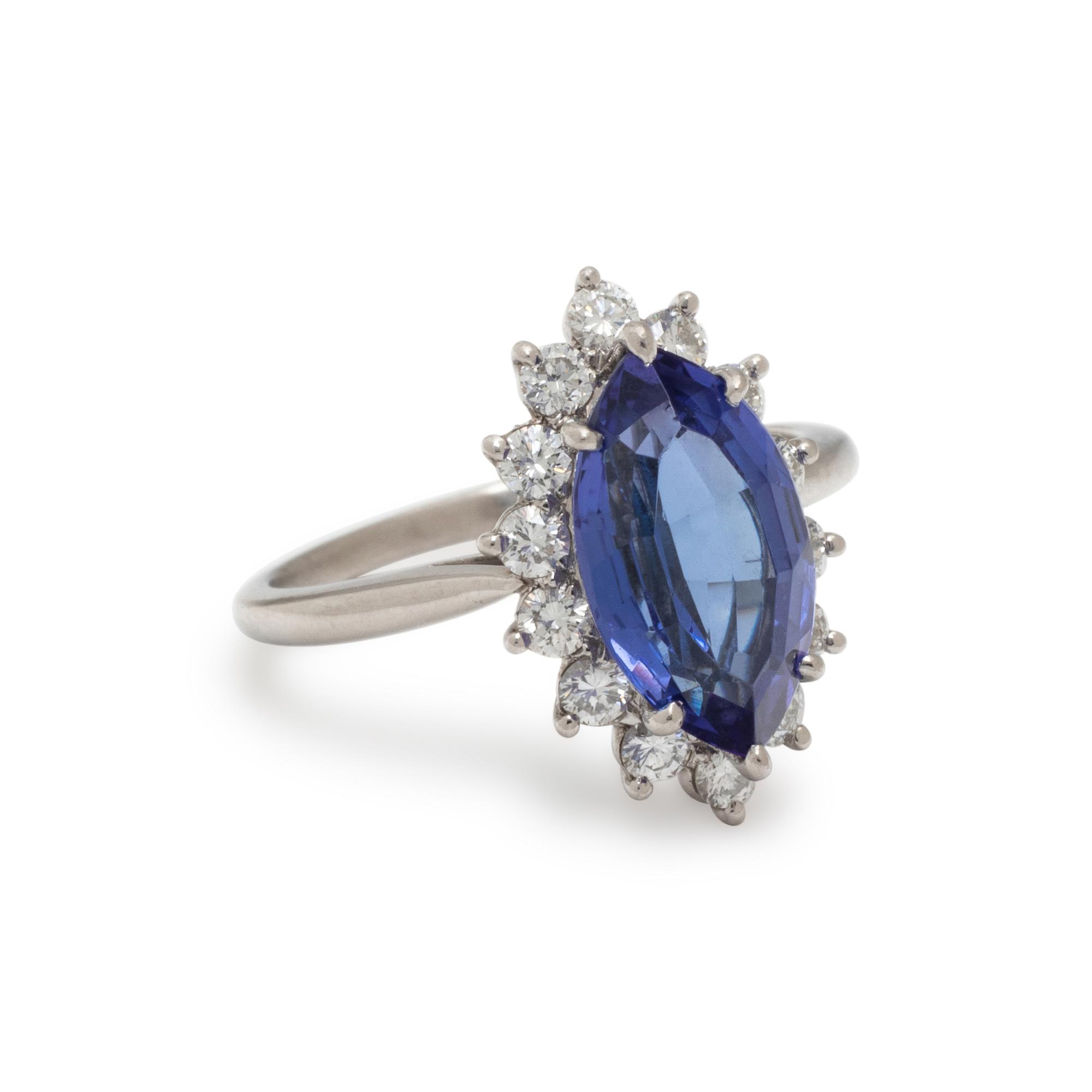 TIFFANY & CO., TANZANITE AND DIAMOND RING