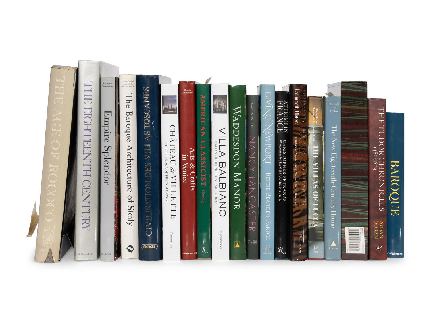 A Collection of Nineteen Art History and Historic Home Reference Books