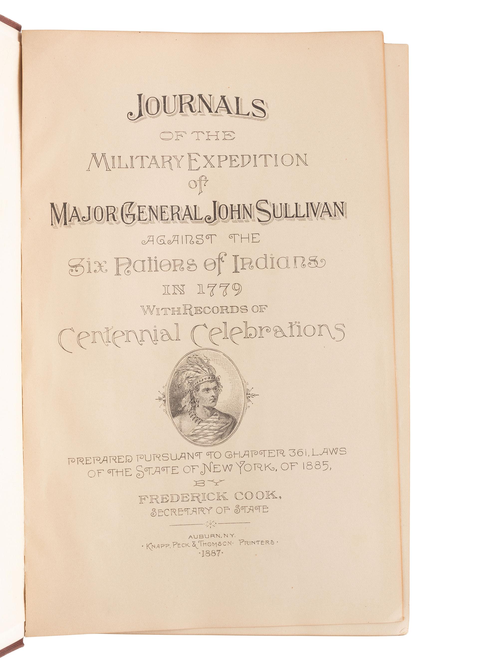 [BOOKS.] Group of 6 assorted titles, incl. No-Wa-Na and General John Sullivan's Indian Expedition .