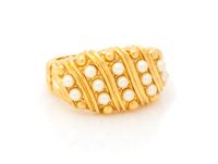 An Yves Saint Laurent Goldtone Cuff, 2.5" x 2" x 2.5".