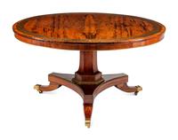 A Regency Brass-Inlaid Rosewood Center Table