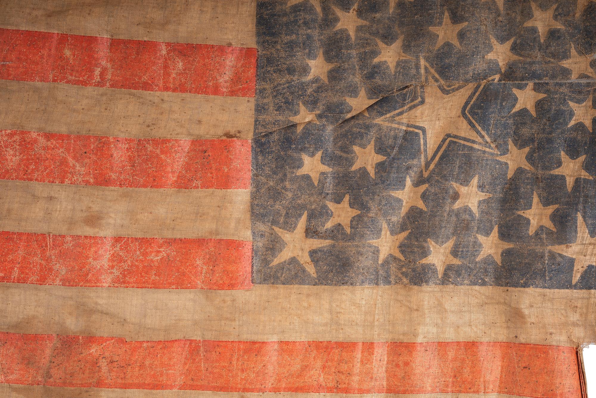 [FLAGS]. 30-star American parade flag. Ca 1848-1850.