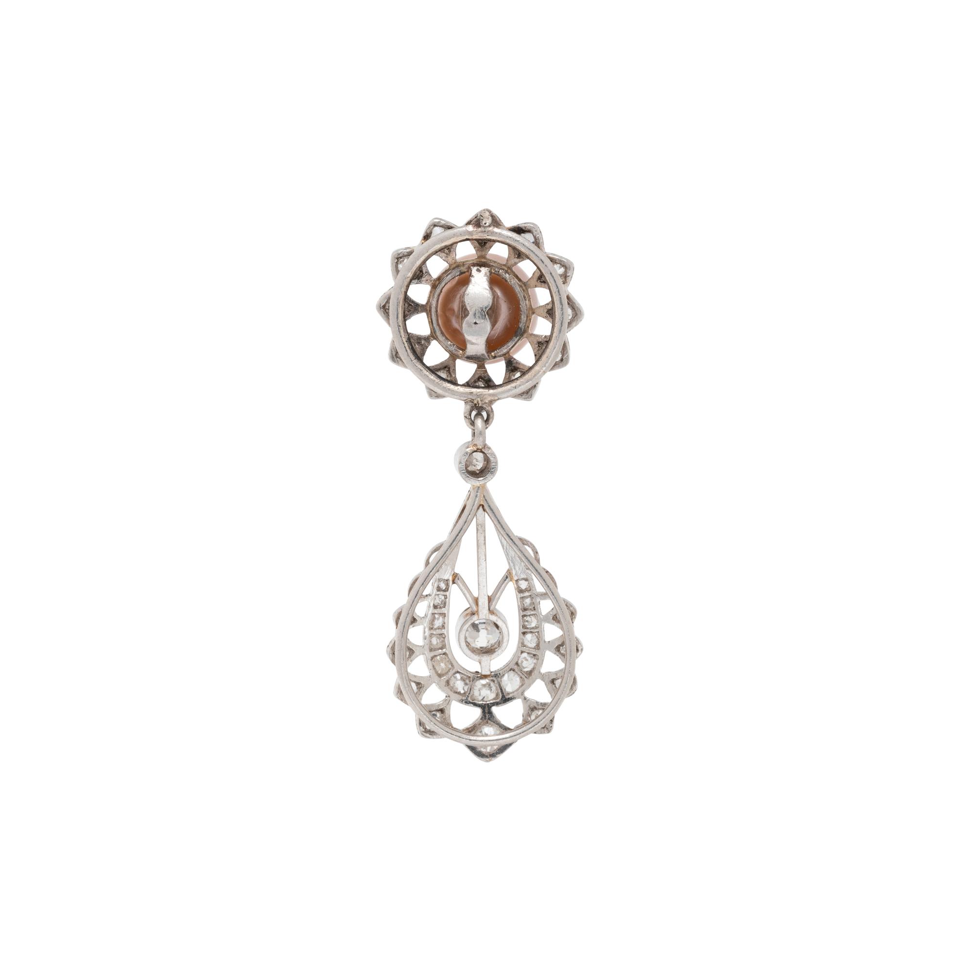 NATURAL PEARL AND DIAMOND ELEMENT