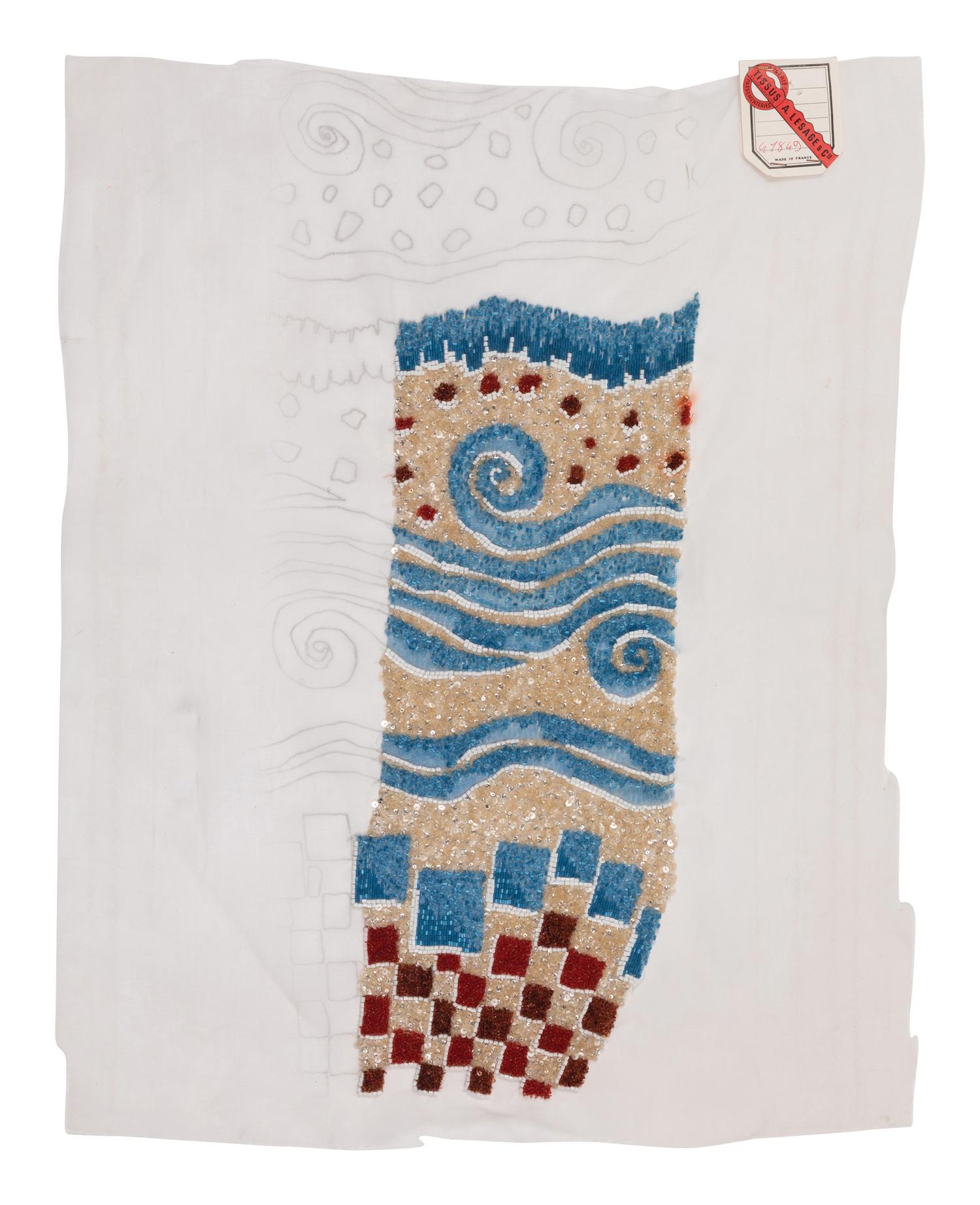 House of Lesage Embroidery Sample From the Geoffrey Beene Archive, 1960-80s
