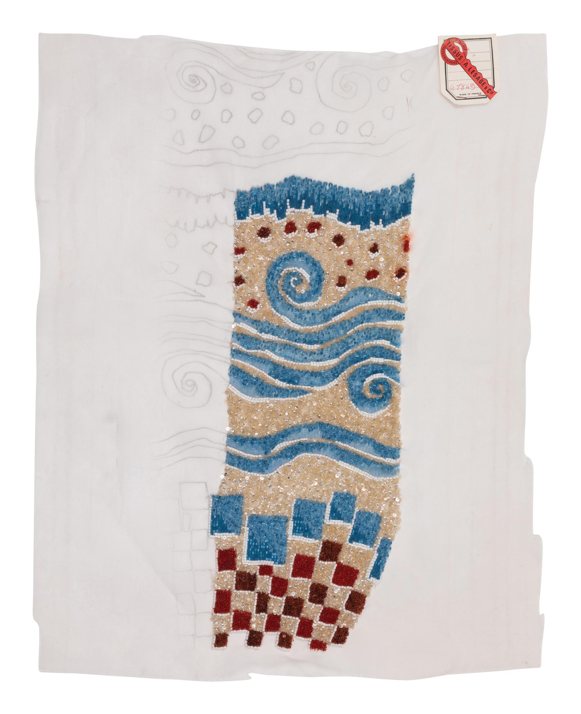 House of Lesage Embroidery Sample From the Geoffrey Beene Archive, 1960-80s