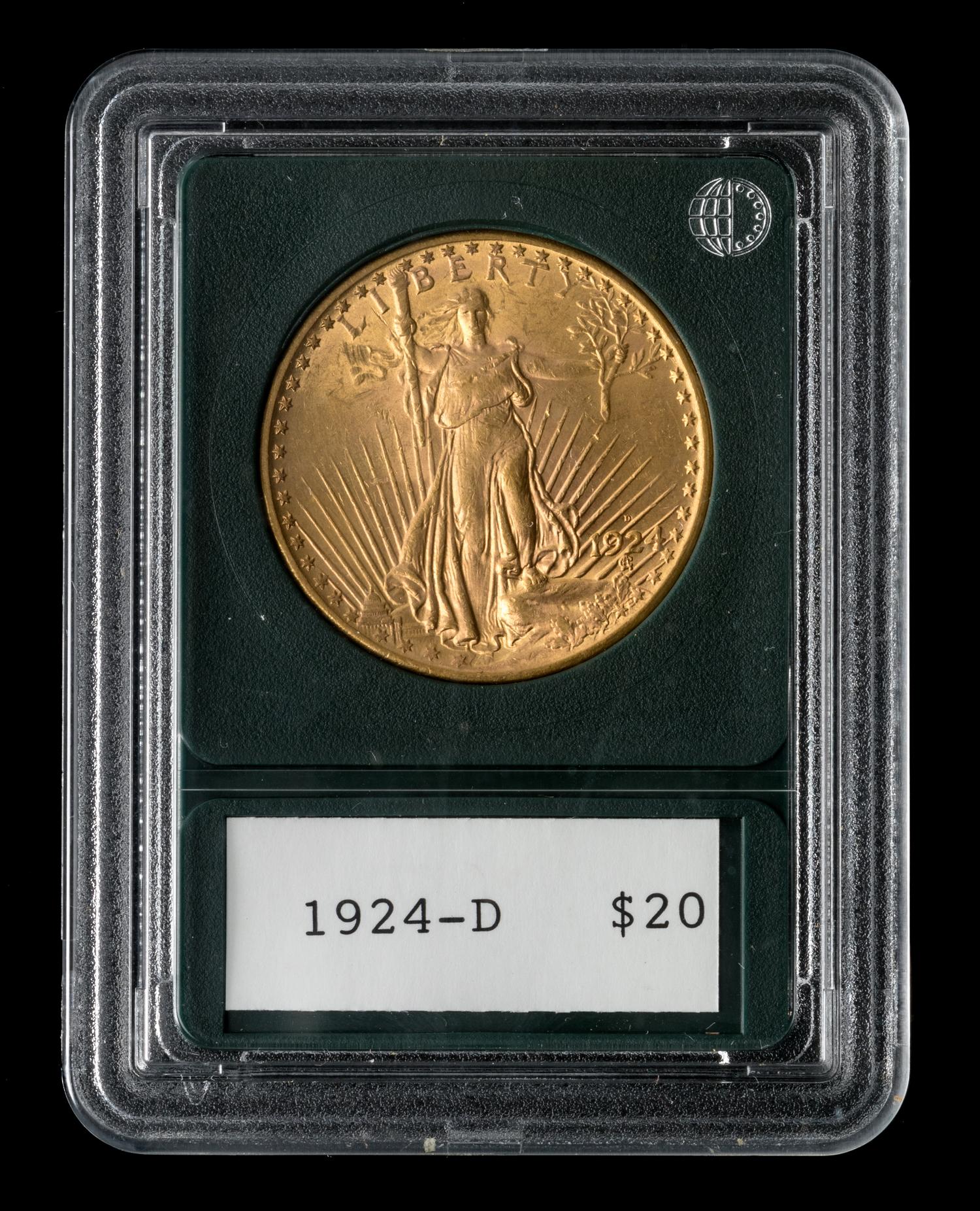 A United States 1924-D St. Gaudens $20 Gold Coin