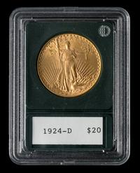 A United States 1924-D St. Gaudens $20 Gold Coin