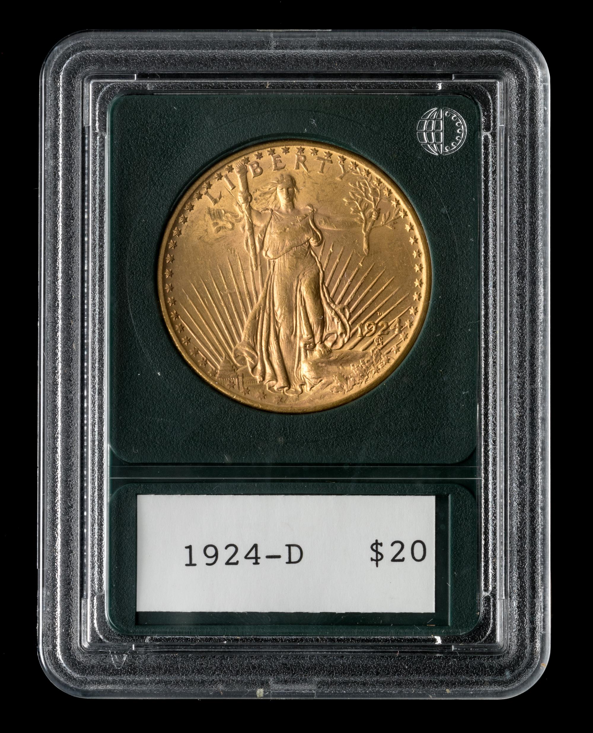 A United States 1924-D St. Gaudens $20 Gold Coin