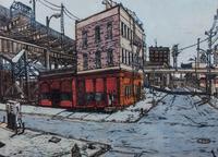 Elizabeth Cavanagh Cohen, (Missouri, 20th century), Broadway and Chouteau, 1977