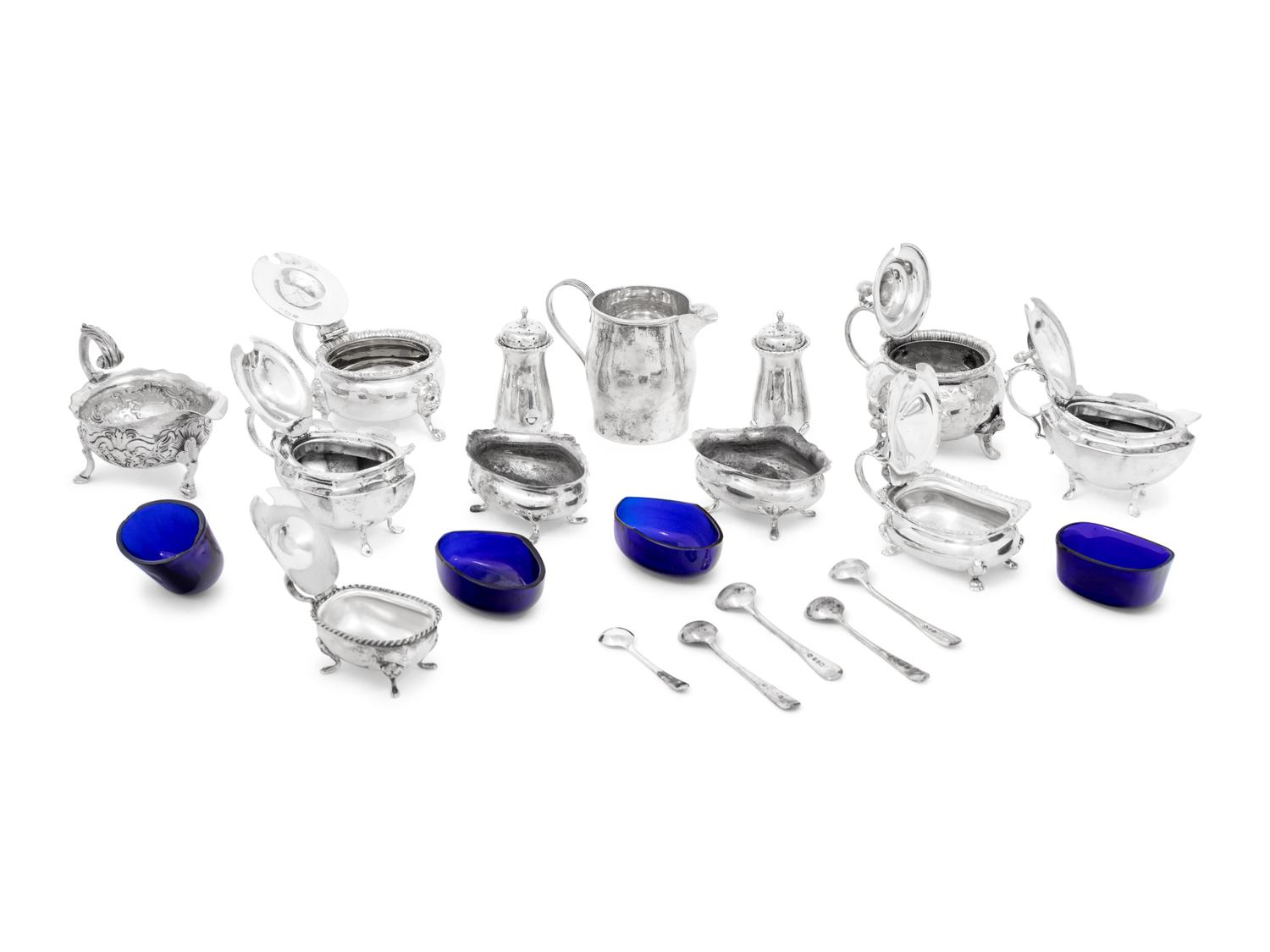 A Group of Twelve Silver Serving Articles