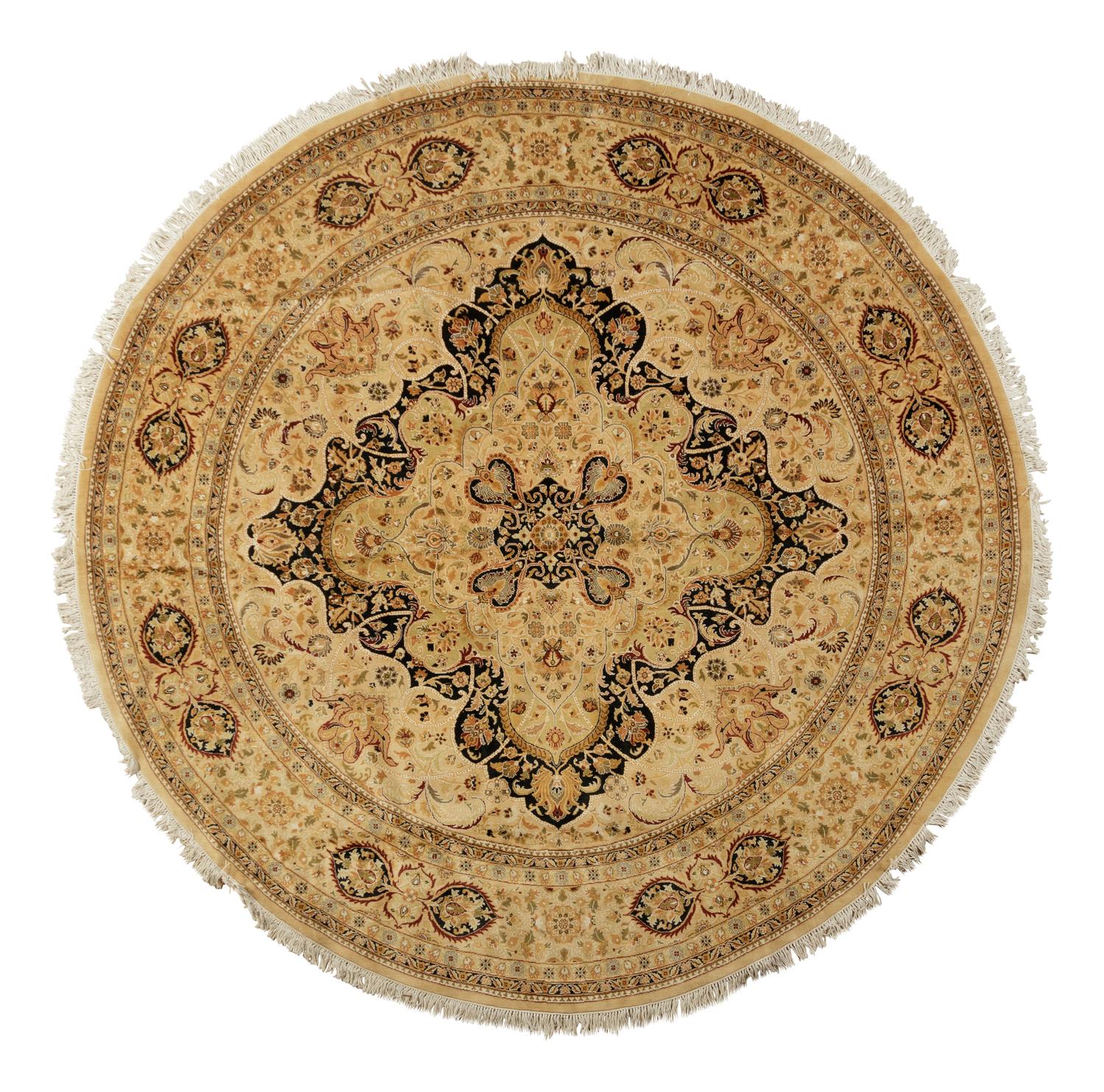 A Persian Style Circular Wool Rug