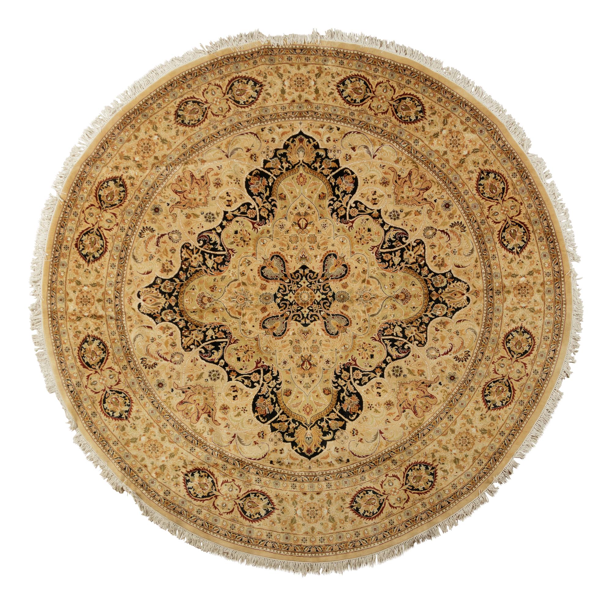 A Persian Style Circular Wool Rug