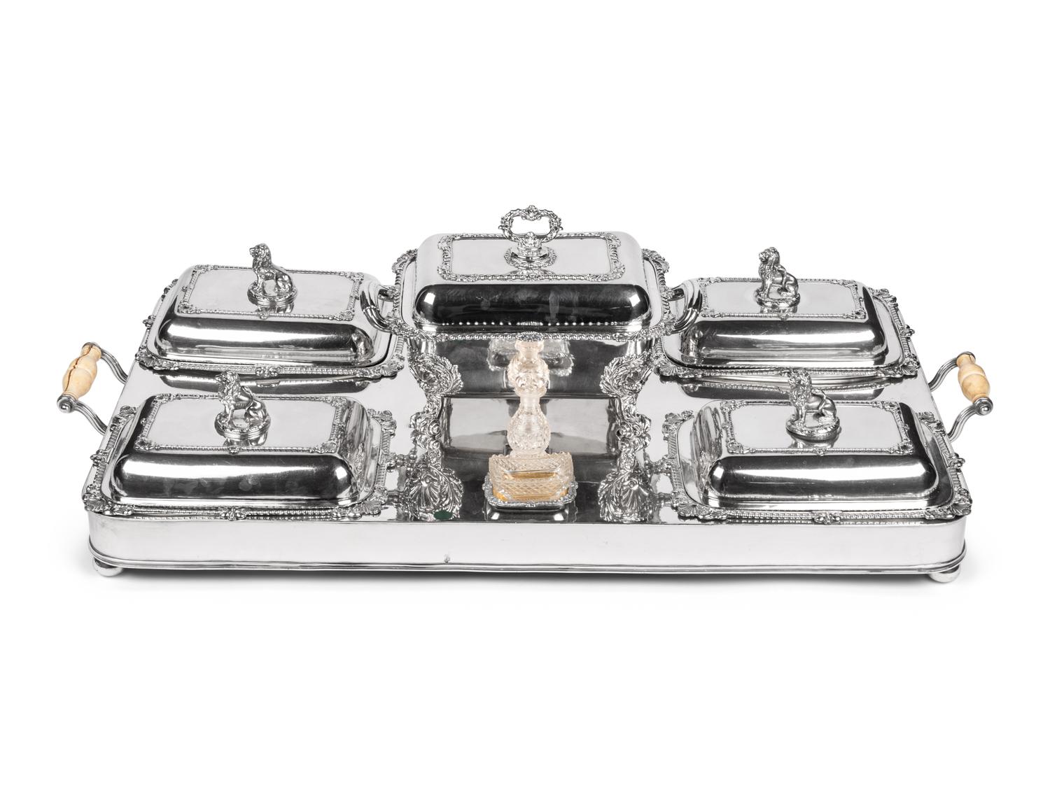 A Sheffield Silver-Plate Supper Service