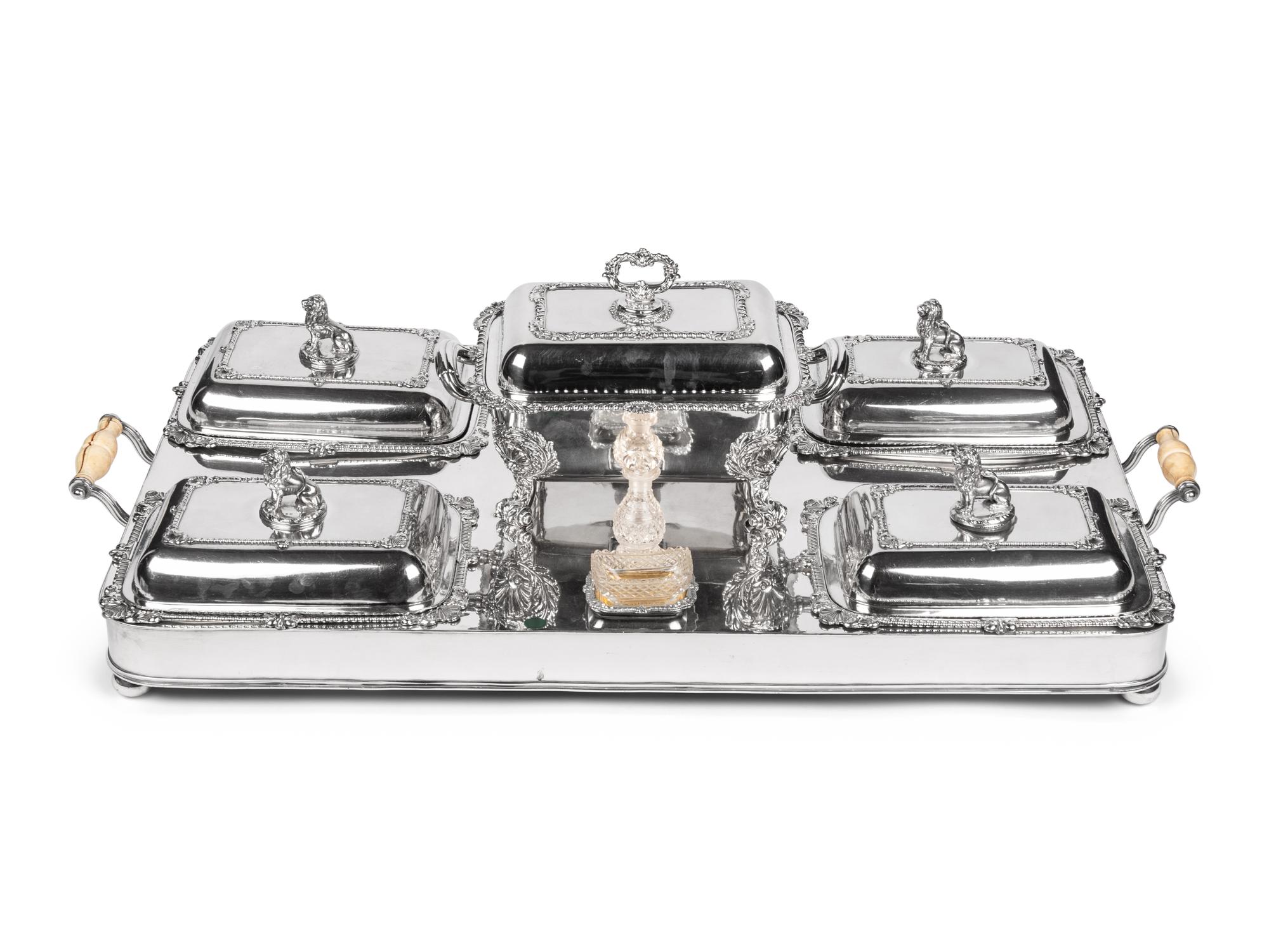 A Sheffield Silver-Plate Supper Service