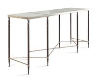 An Ebanista Yves Mirrored Iron Console Table