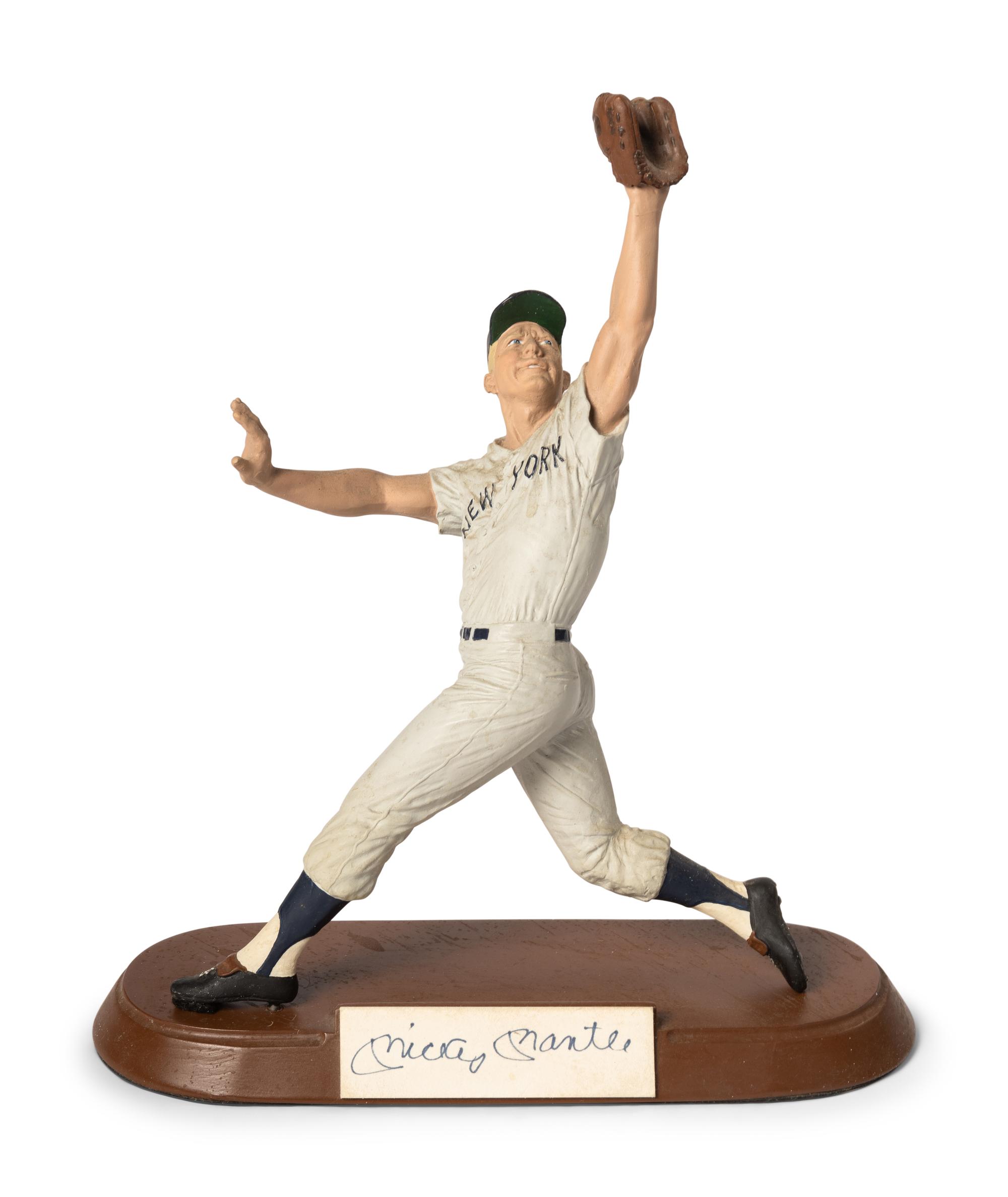 A Mickey Mantle Signed Autograph Salvino Figure,