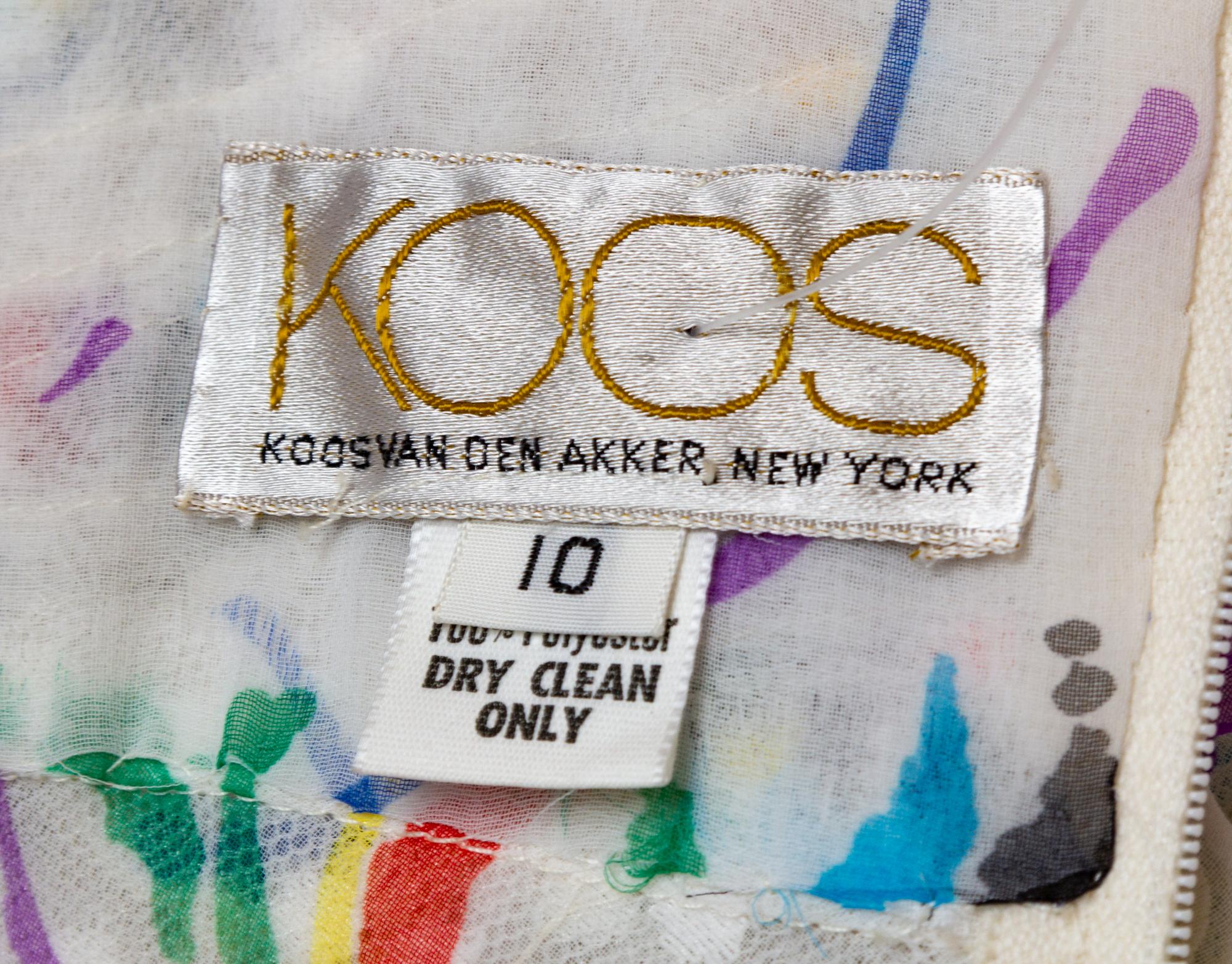 A Koos Multicolor Silk Layered Sleeveless Dress, Size 10.