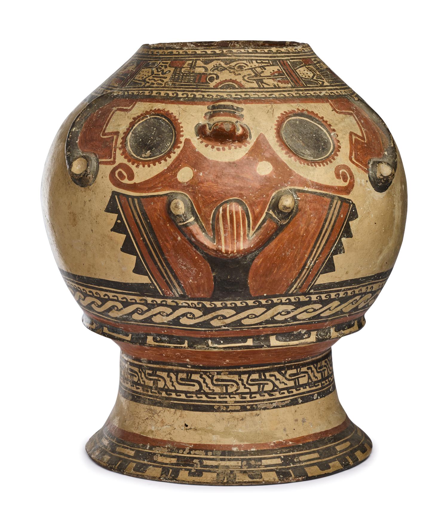 A Choratega Polychrome Effigy Vessel