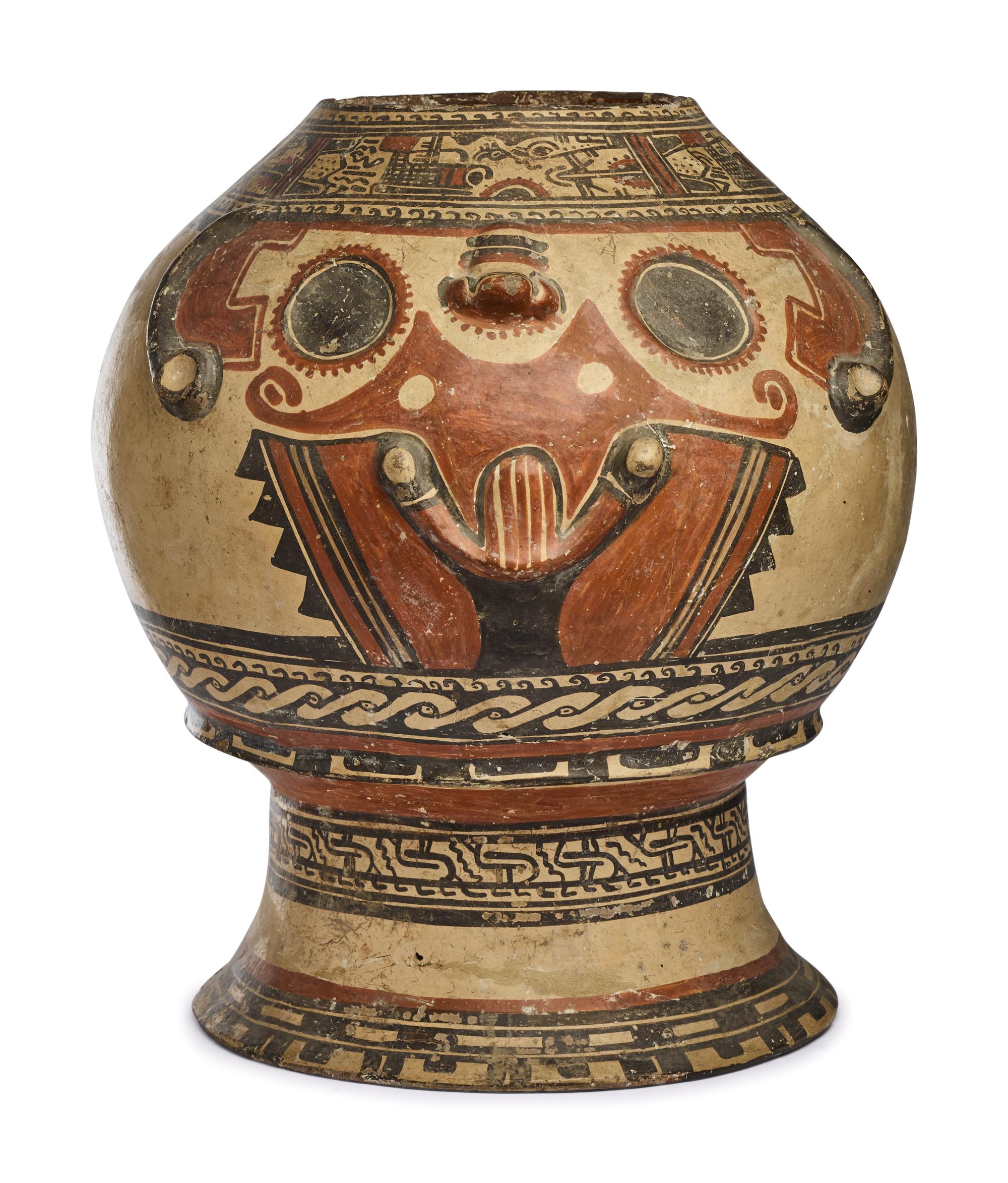 A Choratega Polychrome Effigy Vessel