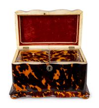 A Victorian Tortoiseshell Tea Caddy — LATE 19TH CENTURY
