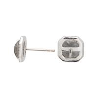 GRAY DIAMOND AND DIAMOND STUD EARRINGS