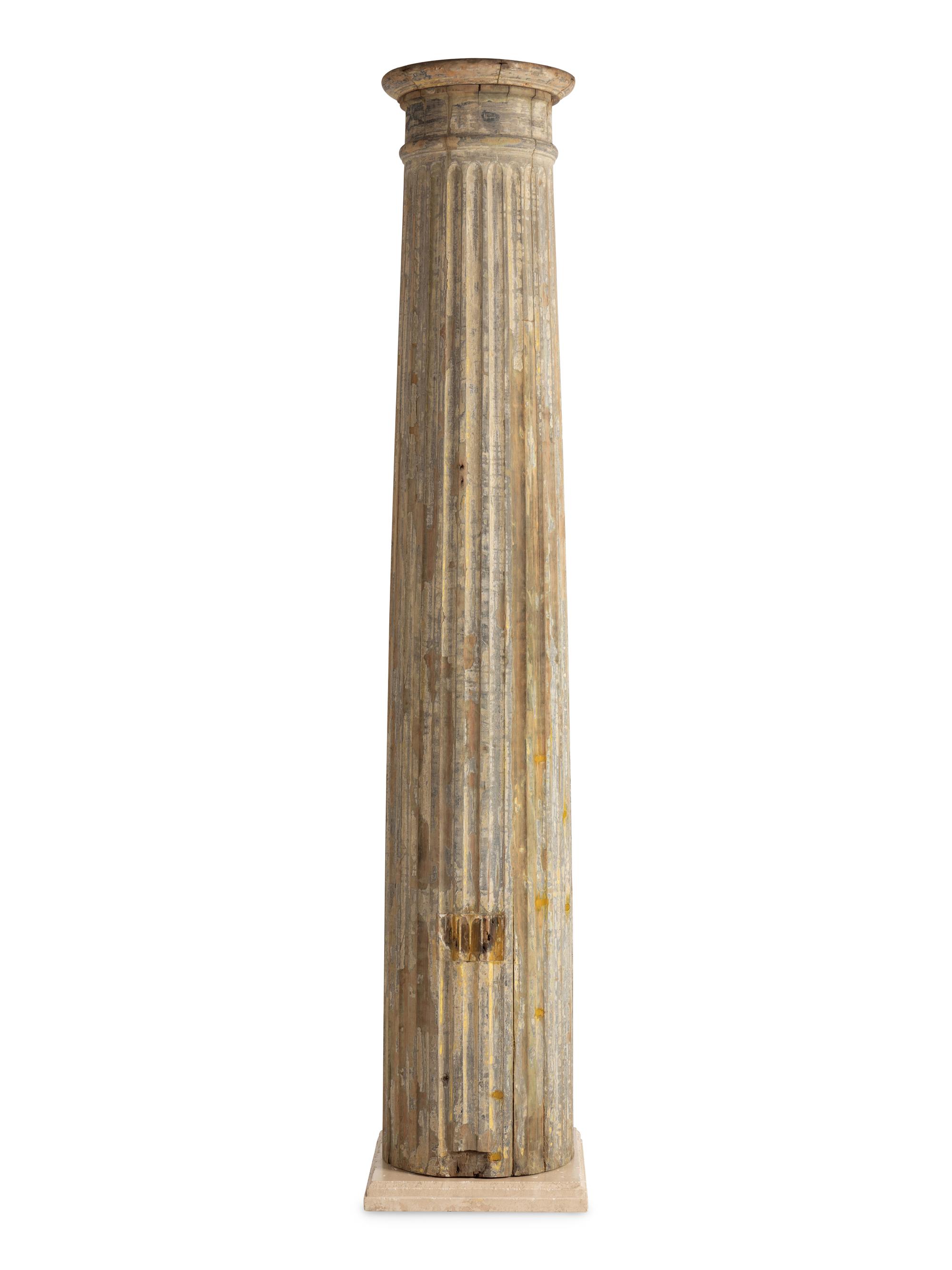 A Painted Wood Column