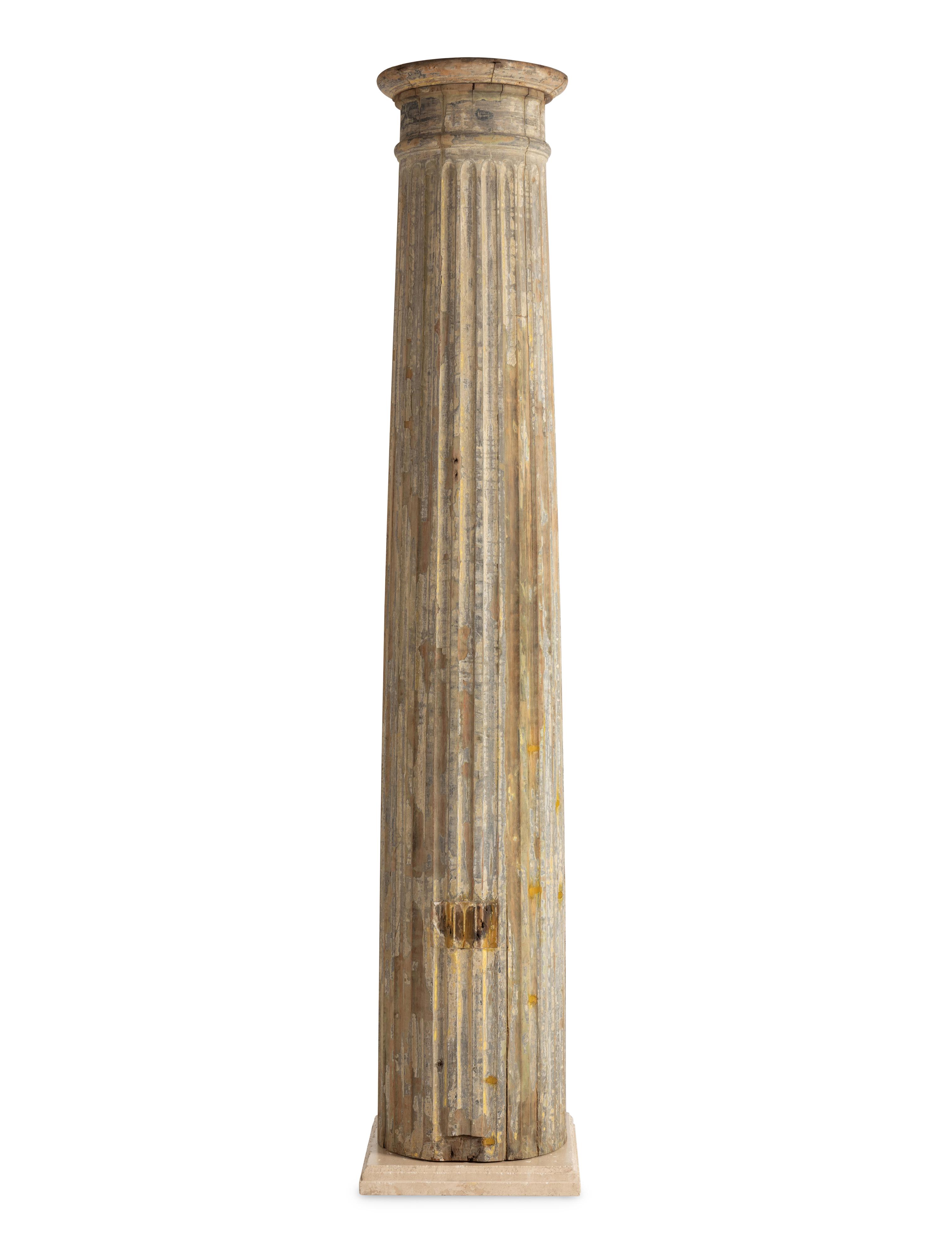 A Painted Wood Column