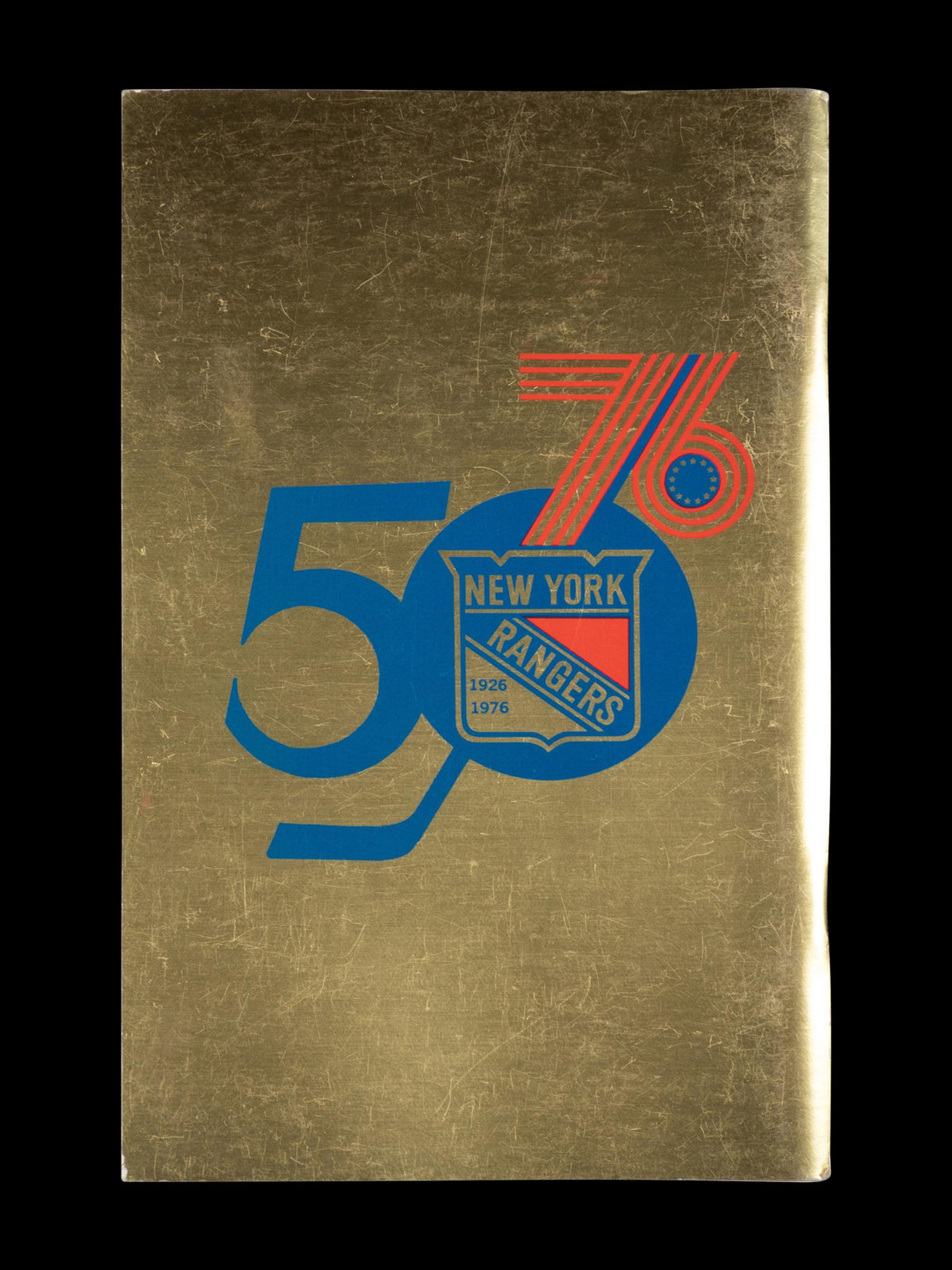 A Group of 16 1960s - 1980s New York Rangers Blue Book Media Guides,