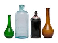Four Glass Advertising Bottles