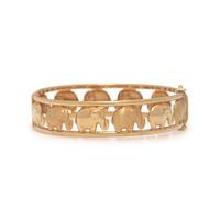 YELLOW GOLD ELEPHANT MOTIF BANGLE BRACELET