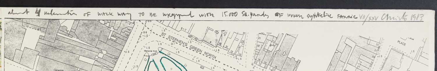 Wrapped Walk ways, Project for St. Stephen's Green Park, Dublin, 1983