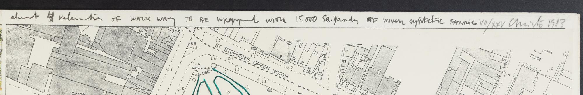 Wrapped Walk ways, Project for St. Stephen's Green Park, Dublin, 1983