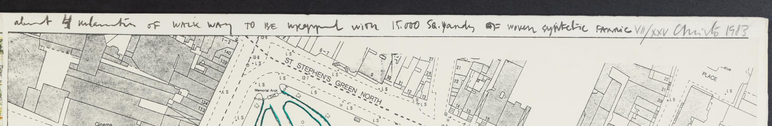 Wrapped Walk ways, Project for St. Stephen's Green Park, Dublin, 1983