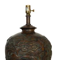 A Pair of Maitland Smith Safari Bronze Table Lamps