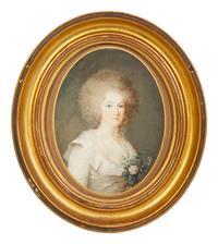 A Watercolor Portrait of Marie Antoinette
