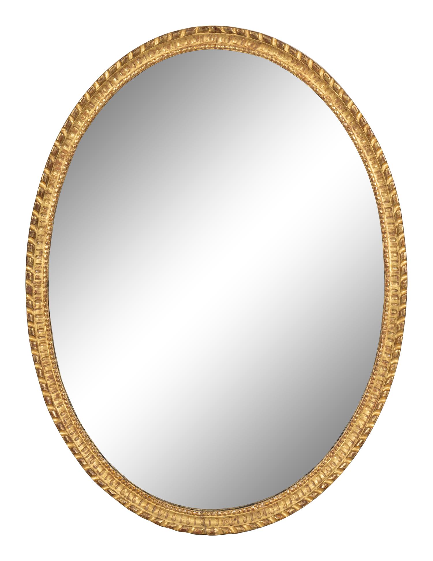 A Late George III Giltwood Dressing Mirror