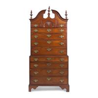 A Chippendale Cherry Chest-On-Chest