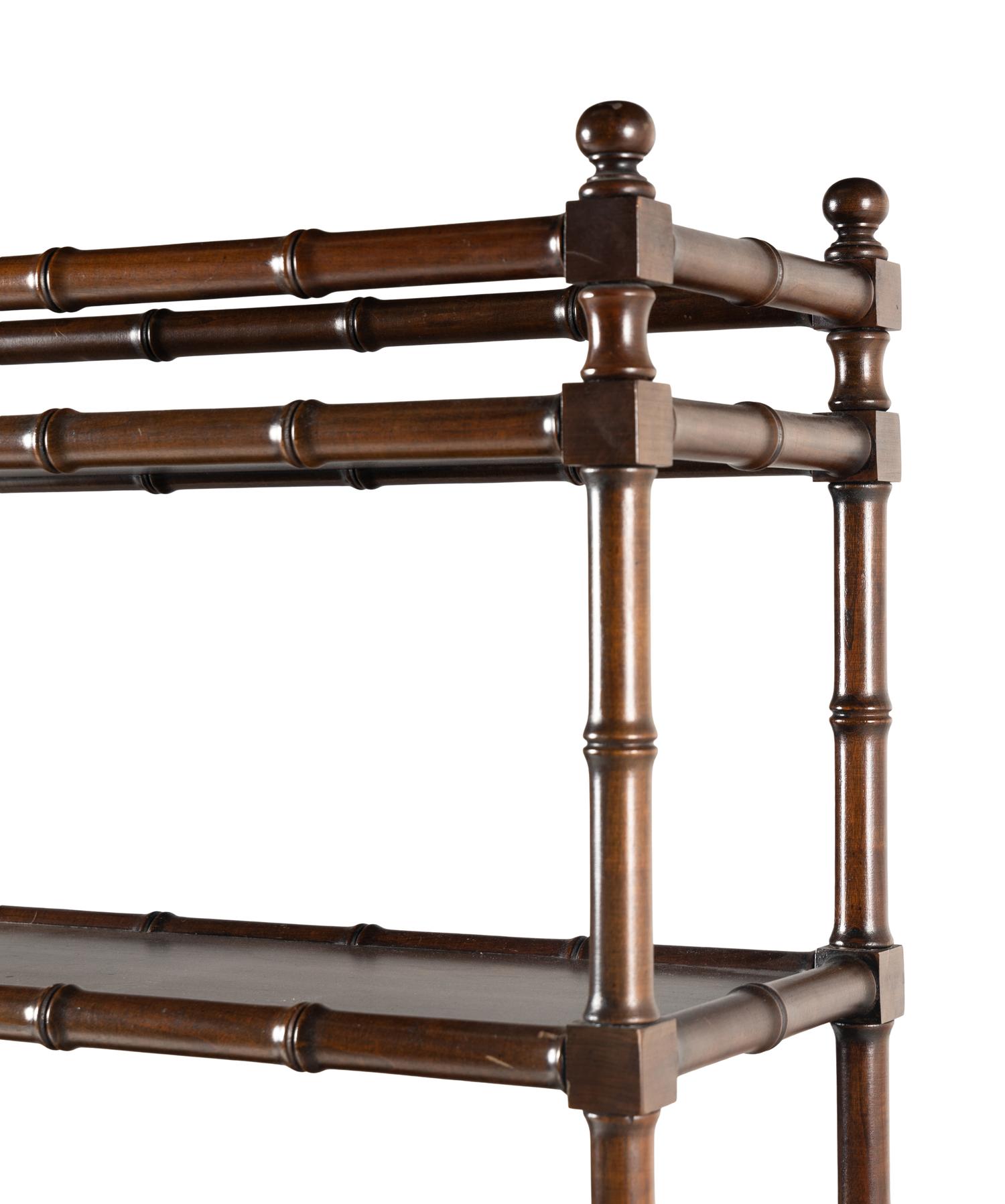 An American Walnut Etagere