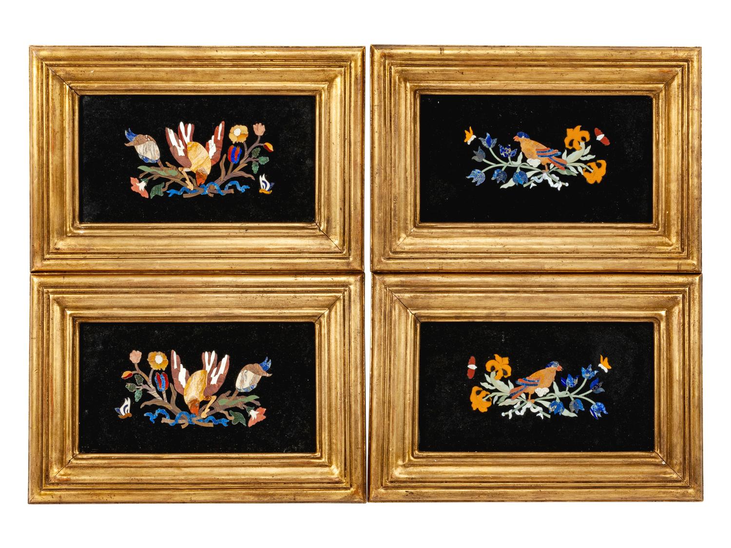A Set of Four Italian Specimen Marble Plaques